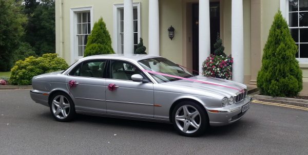 jaguar xj wedding bridal groom car hire chesterfield